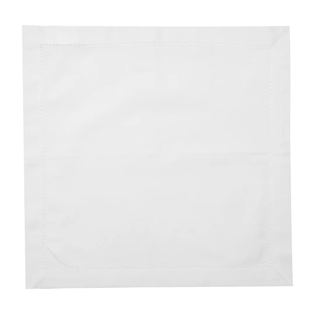 Jogo 2 Guardanapos Ponto Ajour Algodão Branco 40cm x 40cm