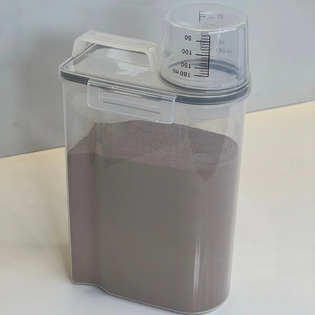 Kit 4 Potes Herméticos Porta Mantimento com Copo Medidor 2,5 Litros