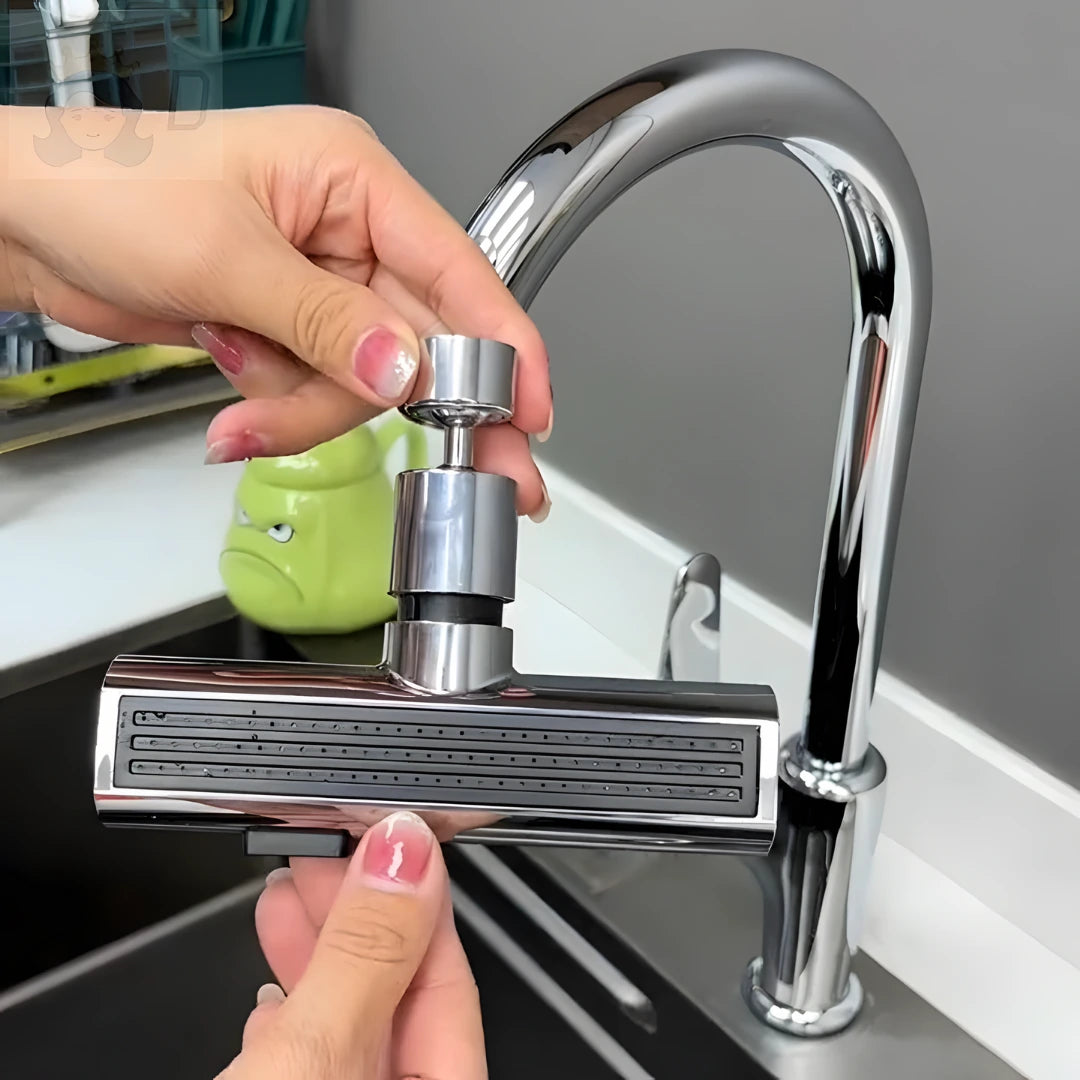 Bocal Flexível AirBlock™ 4 em 1 – Alta Pressão, Economia de Água e Rotação 360°