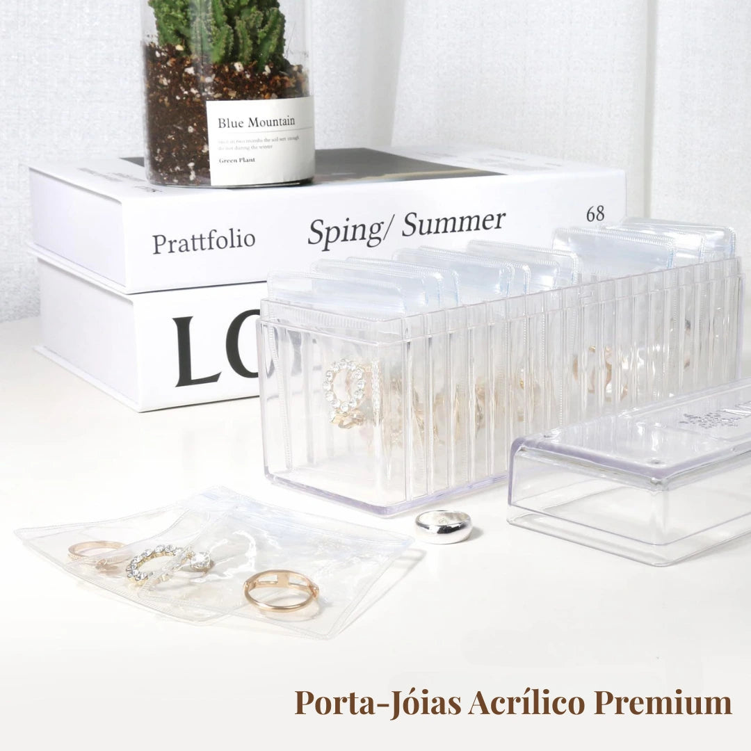 Porta-Jóias Acrílico Premium - 20 Peças