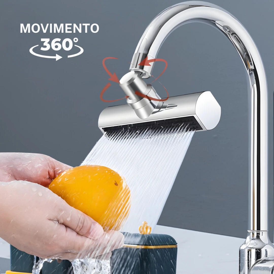 Bocal Flexível AirBlock™ 4 em 1 – Alta Pressão, Economia de Água e Rotação 360°