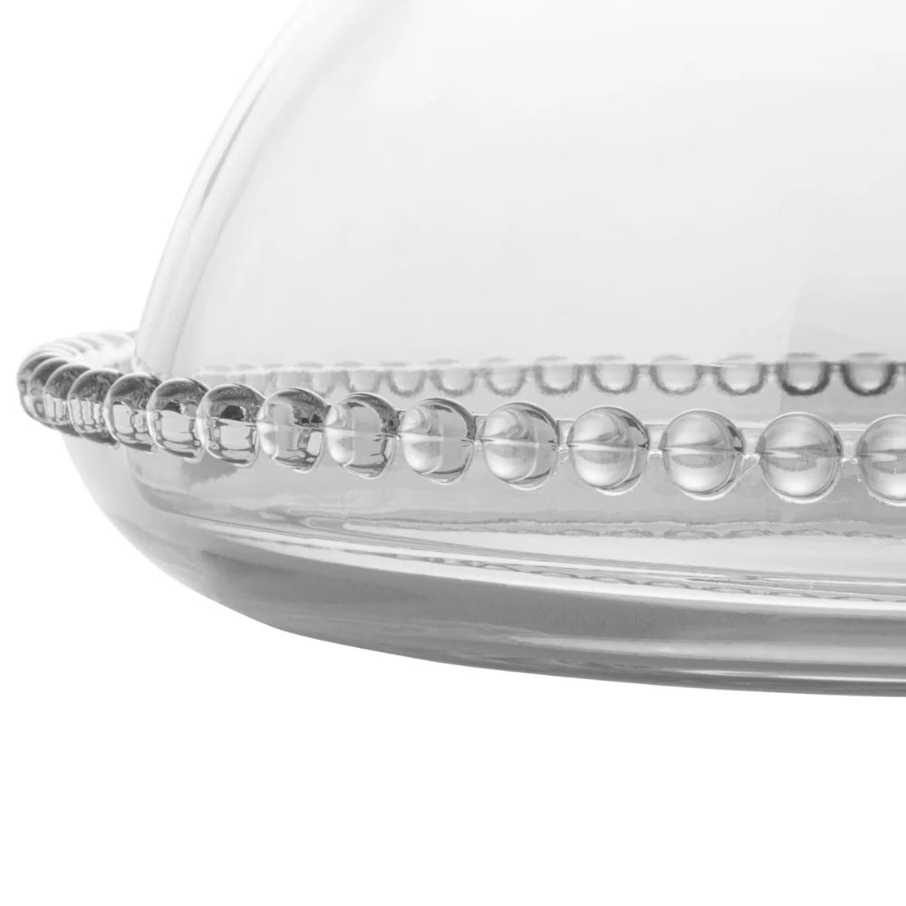 Queijeira Cristal Pearl Bolinha - 20 cm